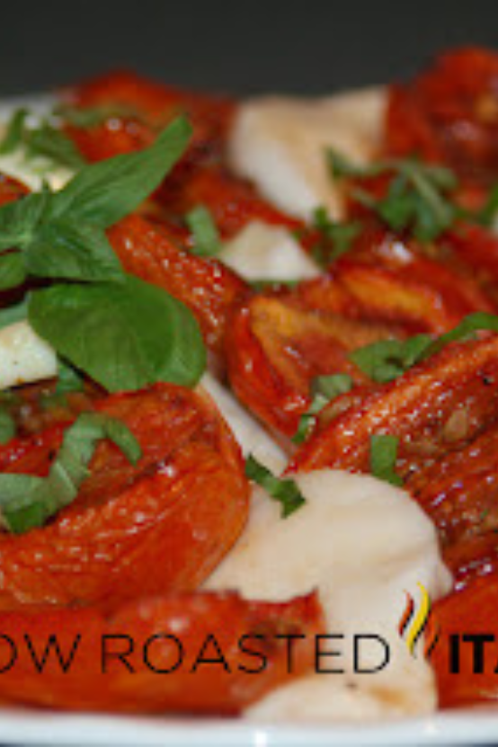 Oven Roasted Tomato Caprese Salad