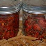 two jars of homemade sundried tomatoes