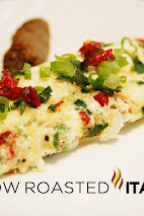 Sundried Tomato and Scallion Egg White Omelet