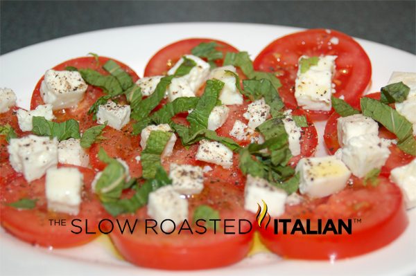 caprese salad with feta