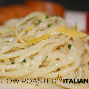 Spaghetti al Limone on a plate