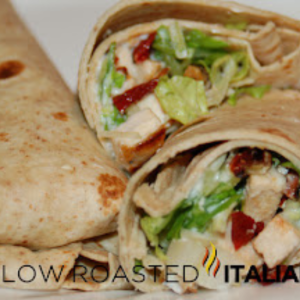 grilled chicken wrap with tomatos