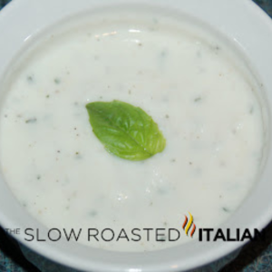 bowl of yogurt ranch sauce