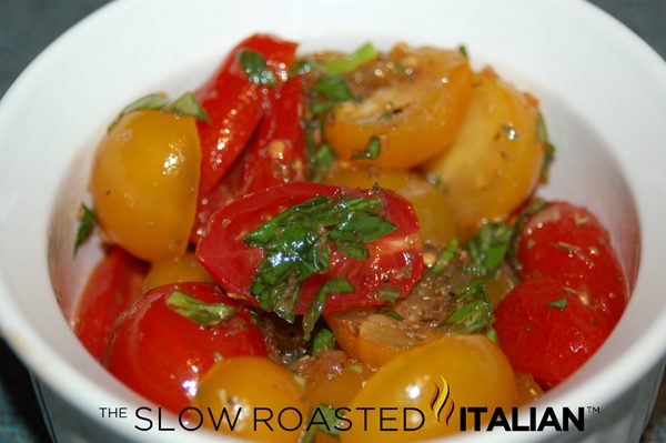 tomato salad, close up