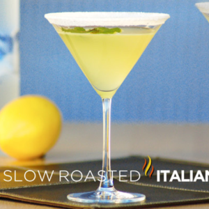 lemon cocktail in glass