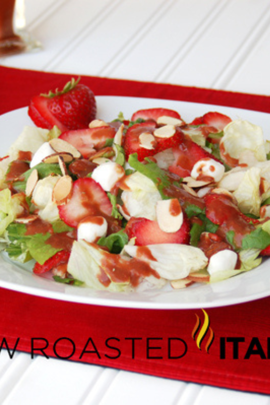 Strawberry Mozzarella Salad with Strawberry Balsamic Vinaigrette