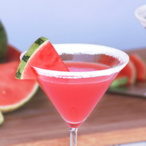 pink watermelon martini