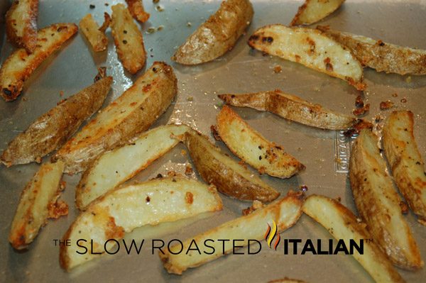 oven baked garlic fries cooked