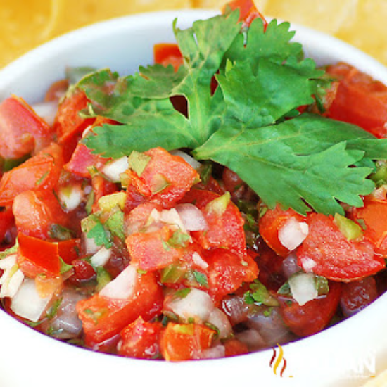 bowl of fresh pico de gallo