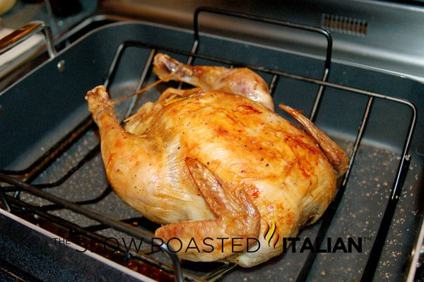 lemon chicken baked, in roasting pan