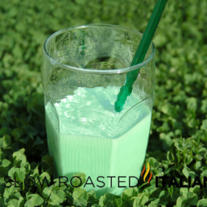 shamrock shake cocktail in a glass