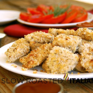 healthy homestyle baked chicken nuggets