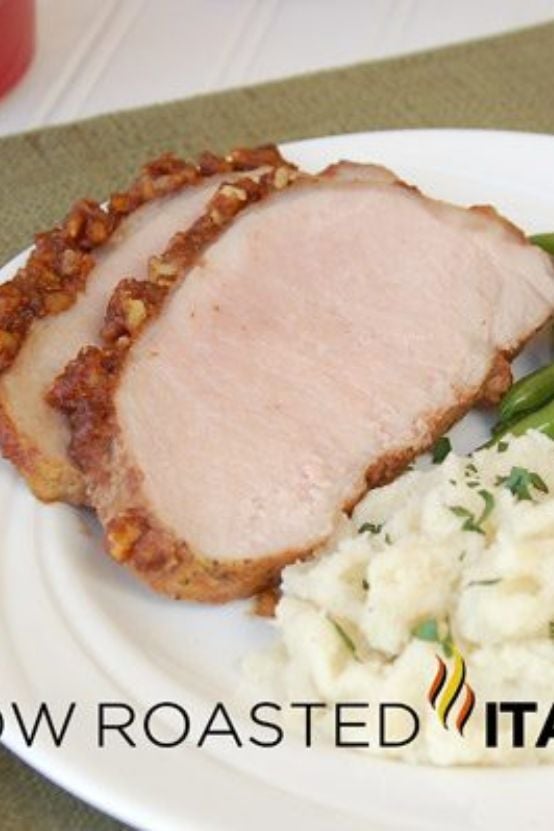 Spicy Walnut Apple Butter Pork Loin