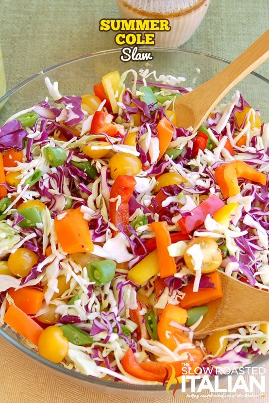 titled collage for summer slaw recipe