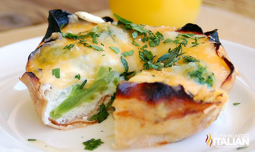 Broccoli Cheddar Turkey Egg Bowl close up