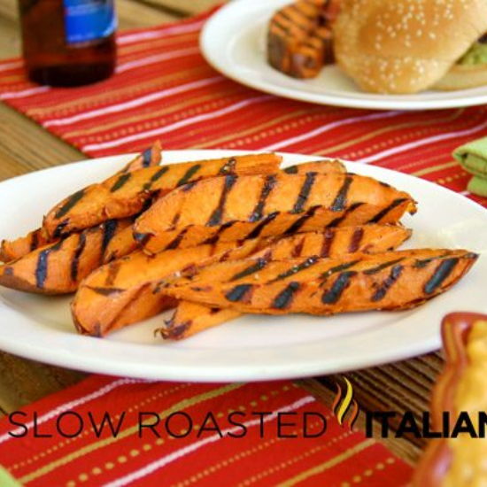 plate of Grilled Sweet Potato Fries