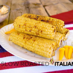 plate of spicy grilled corn