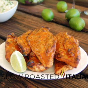 plate of Grilled Chicken with 20 Minute Chipotle Lime Marinade