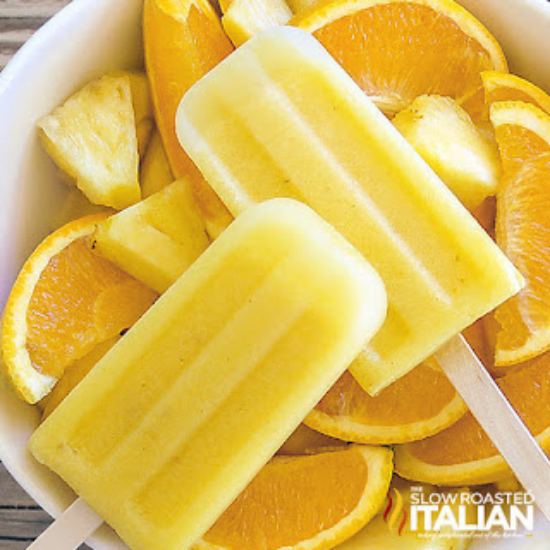 Pineapple Orange Popsicles - No Refined Sugar! - TSRI