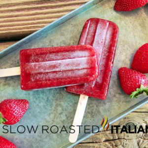 Two Gourmet Strawberry Balsamic Popsicles