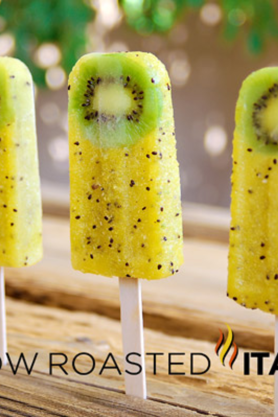 Green Tickles:  Kiwi Pineapple Popsicles