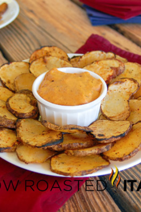 Grilled Barbecue Potato “Chips” Slices