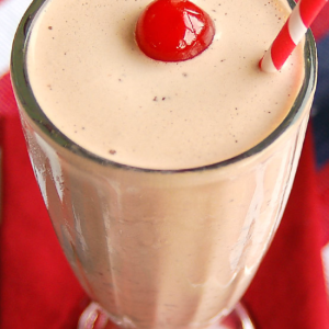 chocolate milk shake in a glass