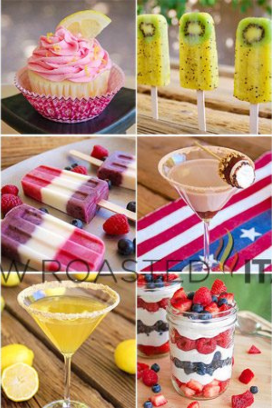 32 Perfect Treats for your Memorial / Labor Day Party:  Cocktails, Desserts and Ice Pops