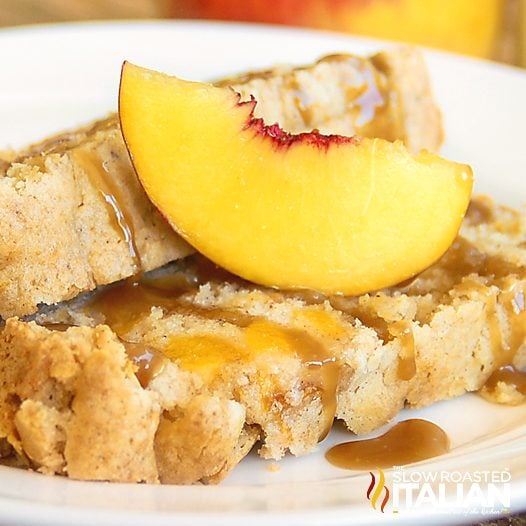 peach pound cake slices