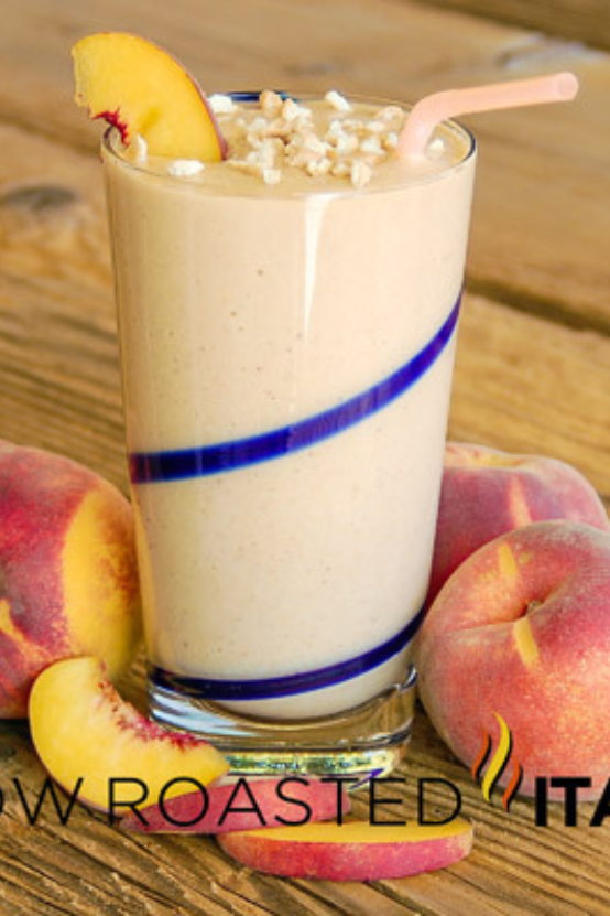 Peach Cobbler Smoothie Milk Shake