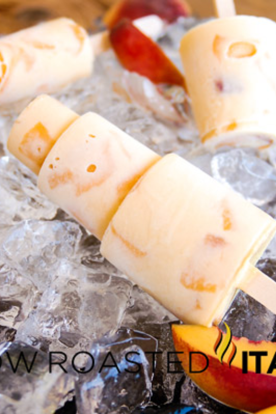 Peaches and Cream Ice Pops