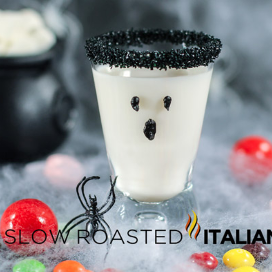 white chocolate ghost cocktail shot