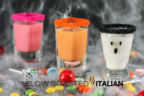 white chocolate ghost cocktail shooter