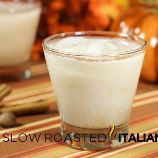 creamy autumn spice cocktail in a glass