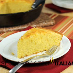 sweet cornbread on plate
