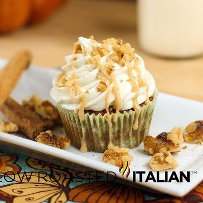 caramel apple spice cupcake