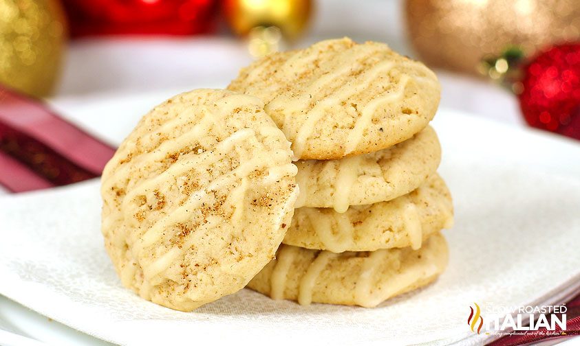 Eggnog Cookies on a plate