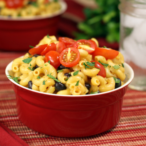southwestern mac and cheese in bowl
