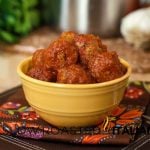 bowl of baked italian chicken meatball poppers