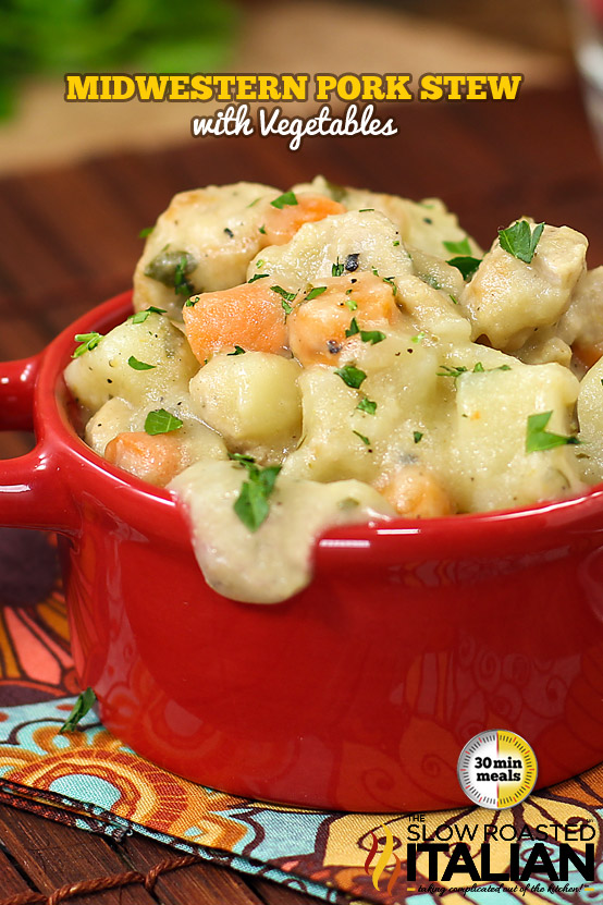 30 Minute Midwestern Pork Stew with Vegetables