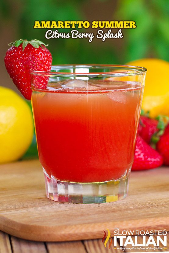Amaretto Summer Citrus Berry Splash Cocktail