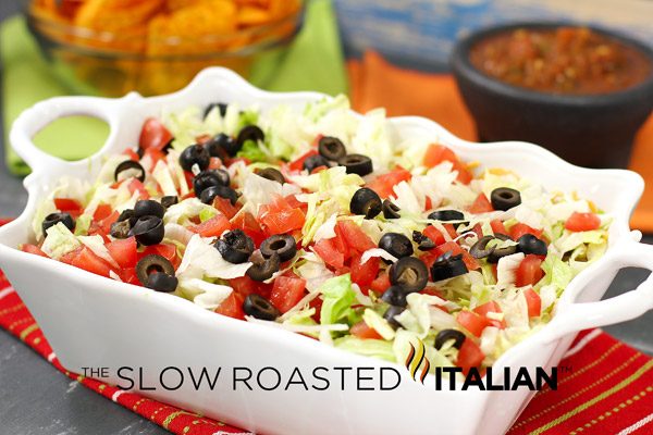 Cheesy Fiesta Taco Dip close up