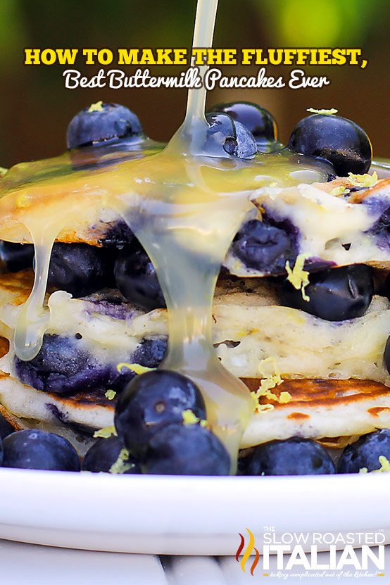 How to make The Fluffiest Blueberry Lemon Buttermilk Pancakes Ever