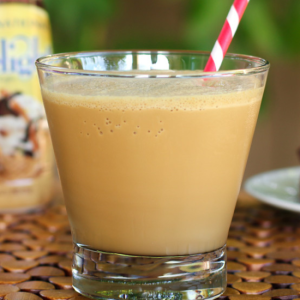 brownie cafe milkshake with straw