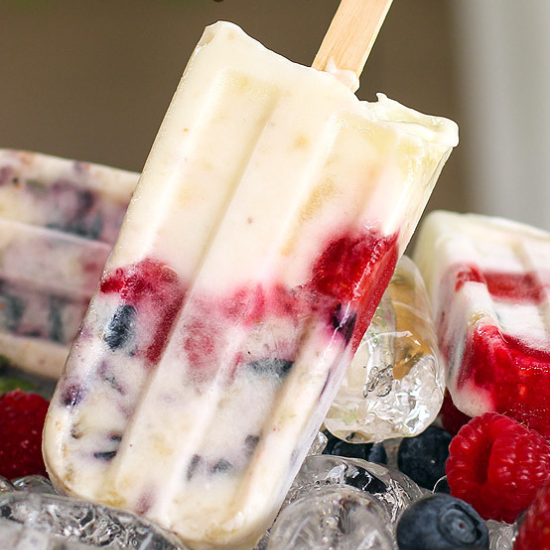 Very Berry Banana Yogurt Ice Pops The Slow Roasted Italian