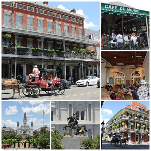 collage: Jackson Square New Orleans