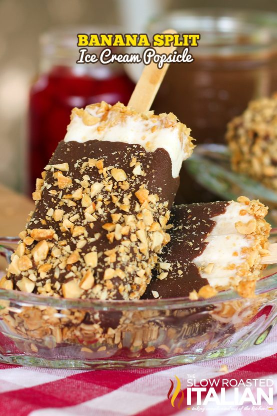 Banana Split Ice Cream Popsicles