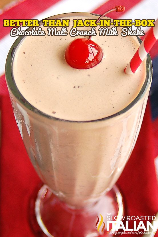 Jack-in-the-Box Chocolate Malt Crunch Milkshake