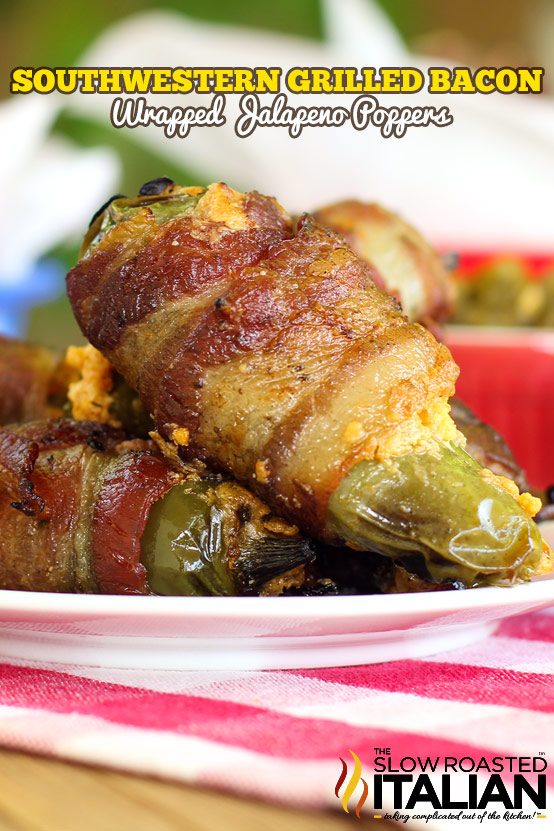 southwestern grilled bacon wrapped jalapeno poppers