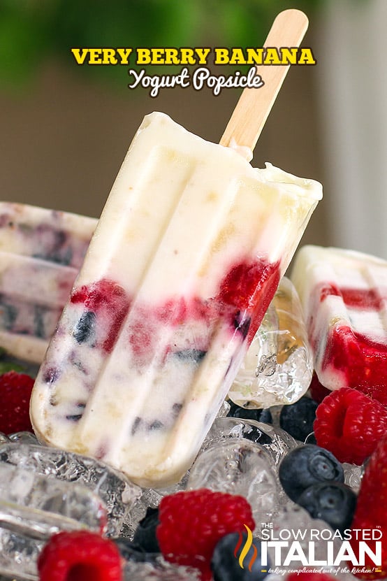 Very Berry Banana Yogurt Ice Pops